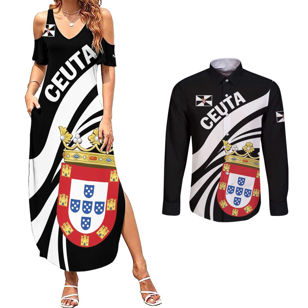 Ceuta Day Couples Matching Summer Maxi Dress and Long Sleeve Button Shirt Dia de Ceuta 2024 - Wonder Print Shop