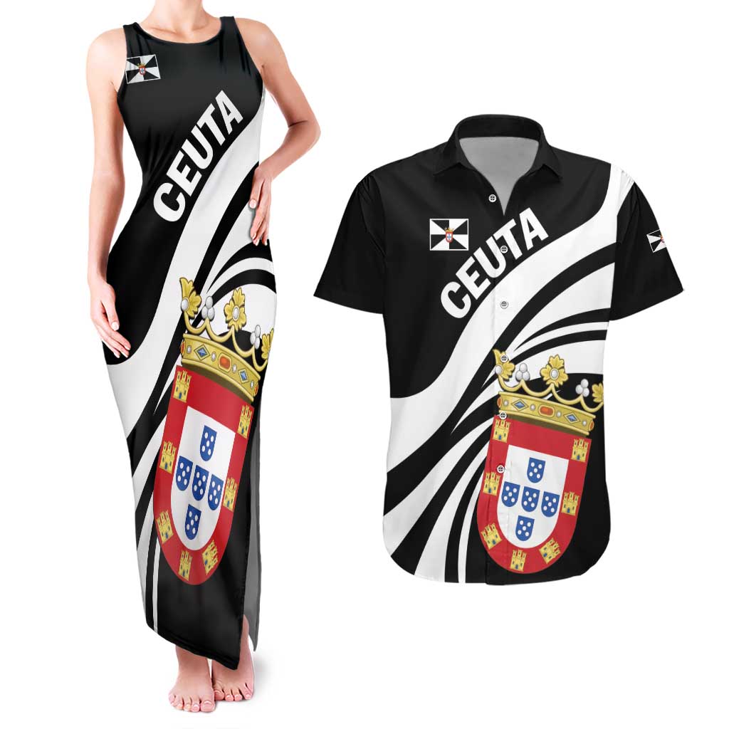 Ceuta Day Couples Matching Tank Maxi Dress and Hawaiian Shirt Dia de Ceuta 2024 - Wonder Print Shop