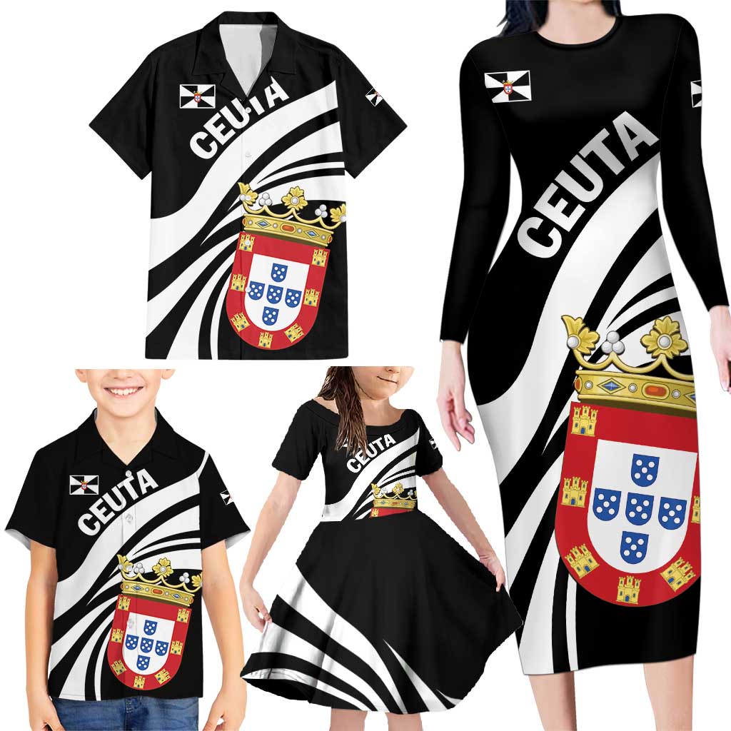 Ceuta Day Family Matching Long Sleeve Bodycon Dress and Hawaiian Shirt Dia de Ceuta 2024 - Wonder Print Shop