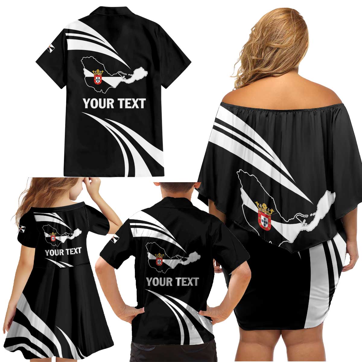 Ceuta Day Family Matching Off Shoulder Short Dress and Hawaiian Shirt Dia de Ceuta 2024 - Wonder Print Shop