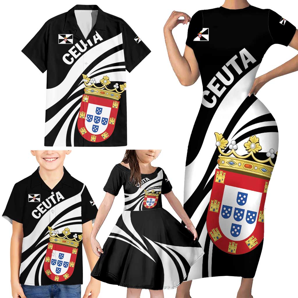 Ceuta Day Family Matching Short Sleeve Bodycon Dress and Hawaiian Shirt Dia de Ceuta 2024 - Wonder Print Shop