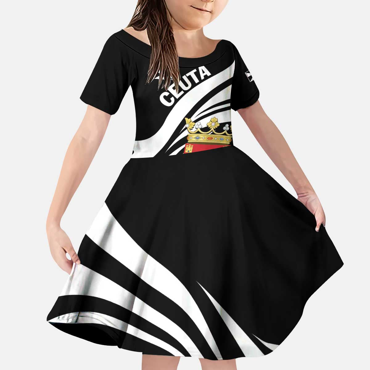 Ceuta Day Kid Short Sleeve Dress Dia de Ceuta 2024 - Wonder Print Shop