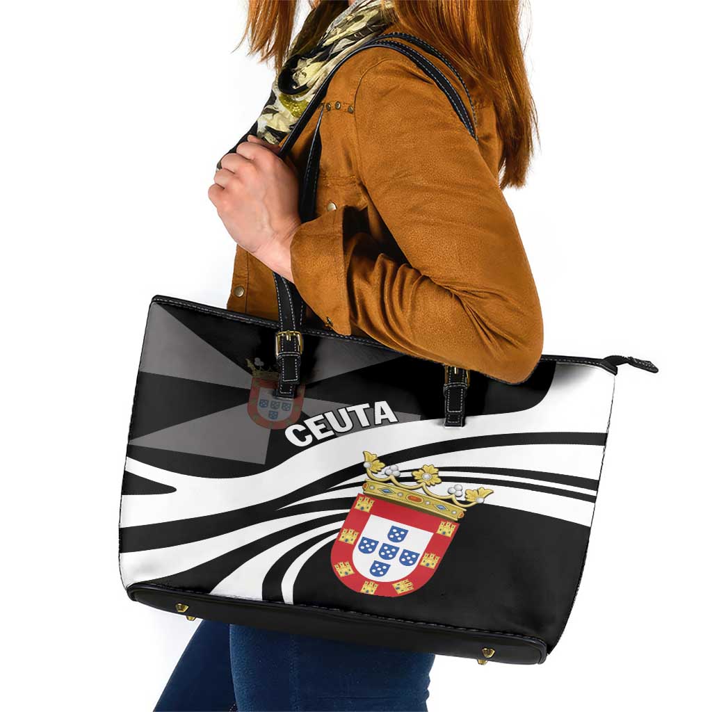 Ceuta Day Leather Tote Bag Dia de Ceuta 2024 - Wonder Print Shop