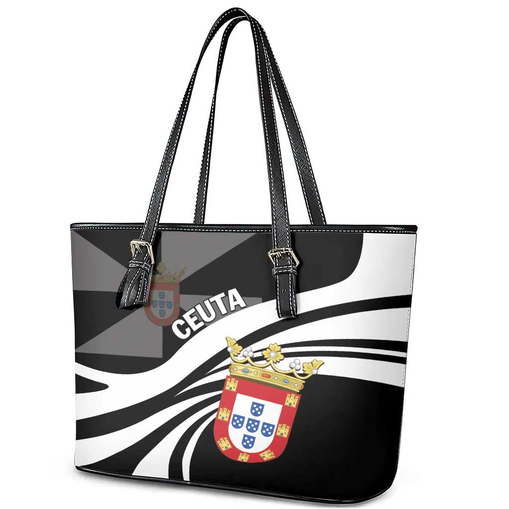 Ceuta Day Leather Tote Bag Dia de Ceuta 2024 - Wonder Print Shop