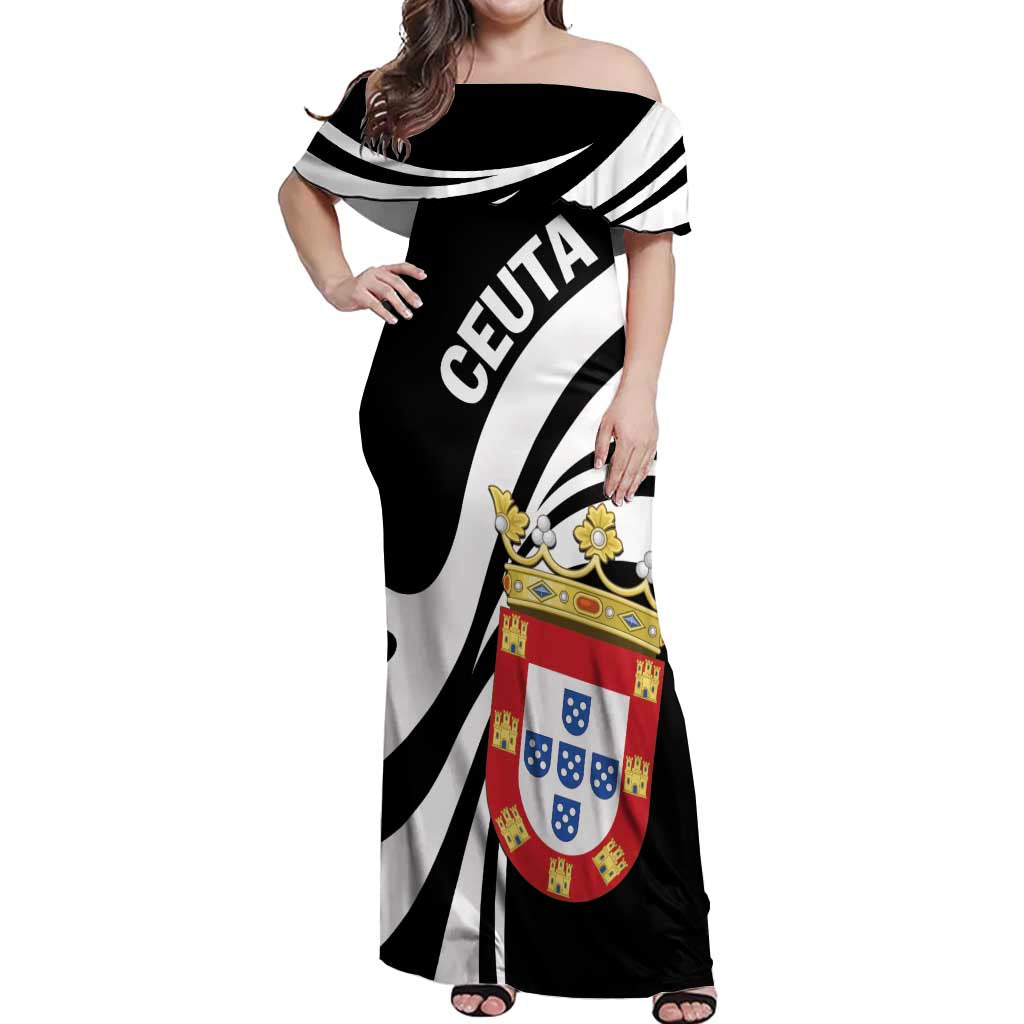 Ceuta Day Off Shoulder Maxi Dress Dia de Ceuta 2024 - Wonder Print Shop