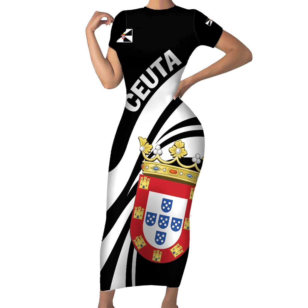Ceuta Day Short Sleeve Bodycon Dress Dia de Ceuta 2024 - Wonder Print Shop