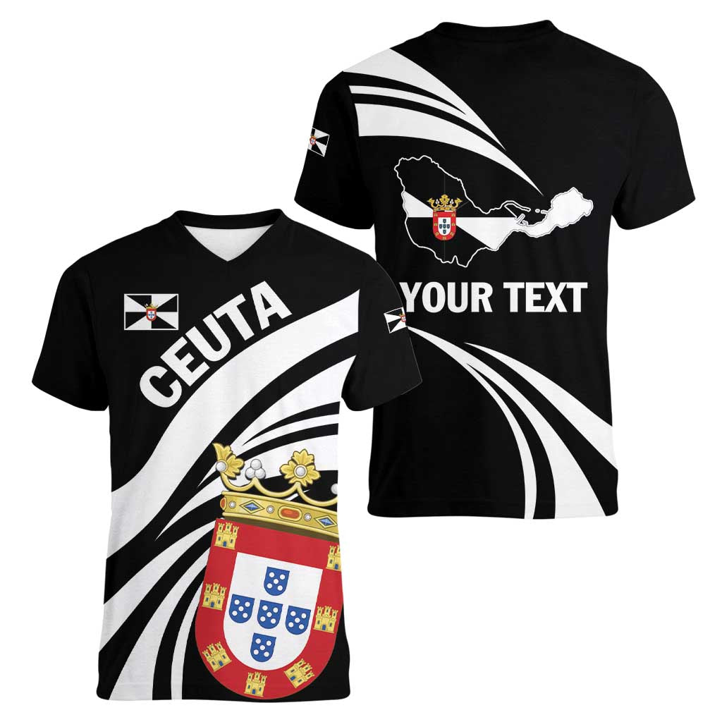 Ceuta Day Women V-Neck T-Shirt Dia de Ceuta 2024 - Wonder Print Shop
