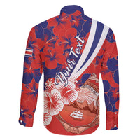 Costa Rica Family Matching Puletasi and Hawaiian Shirt Coat of Arms Hibiscus Pattern - Wonder Print Shop