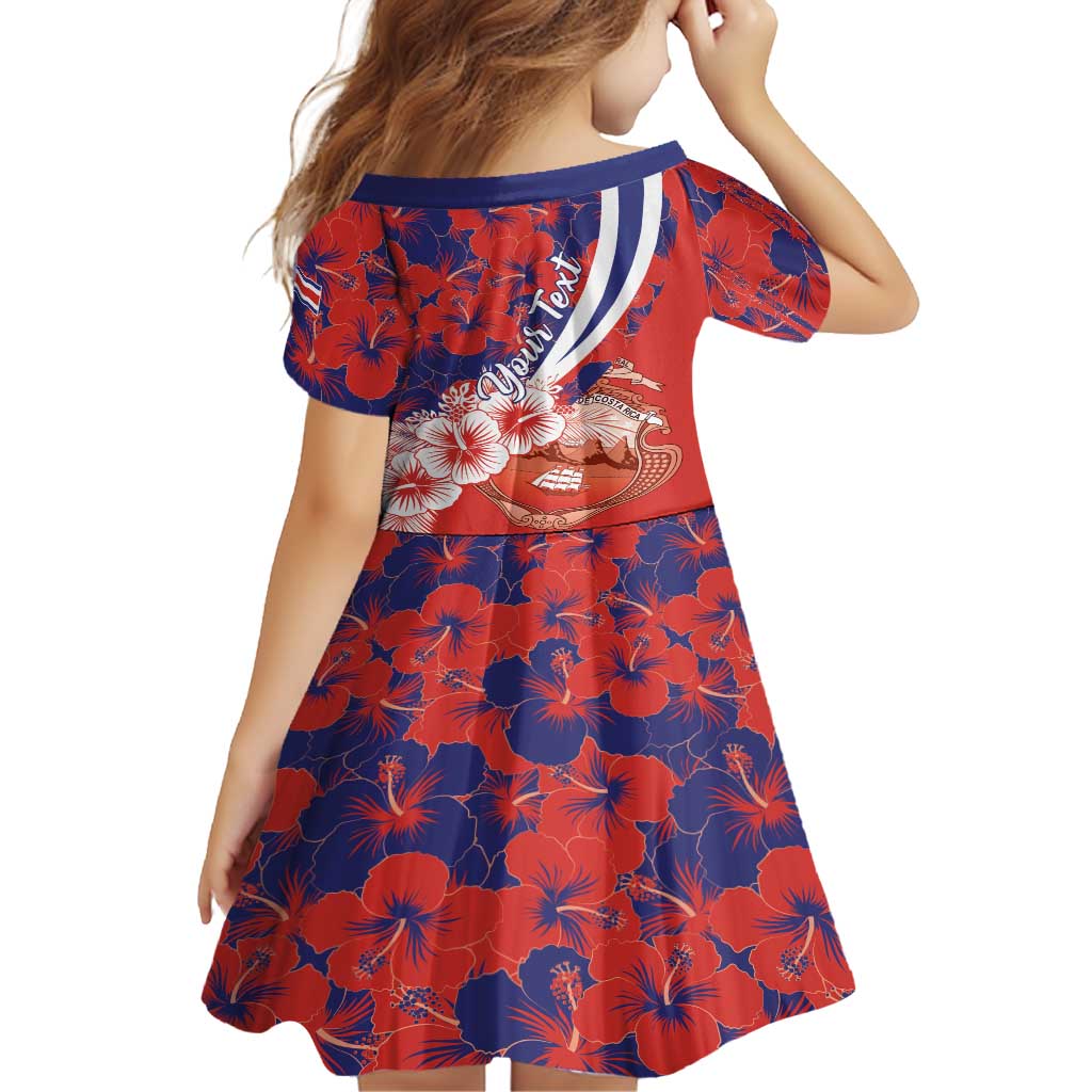 Costa Rica Family Matching Summer Maxi Dress and Hawaiian Shirt Coat of Arms Hibiscus Pattern - Wonder Print Shop