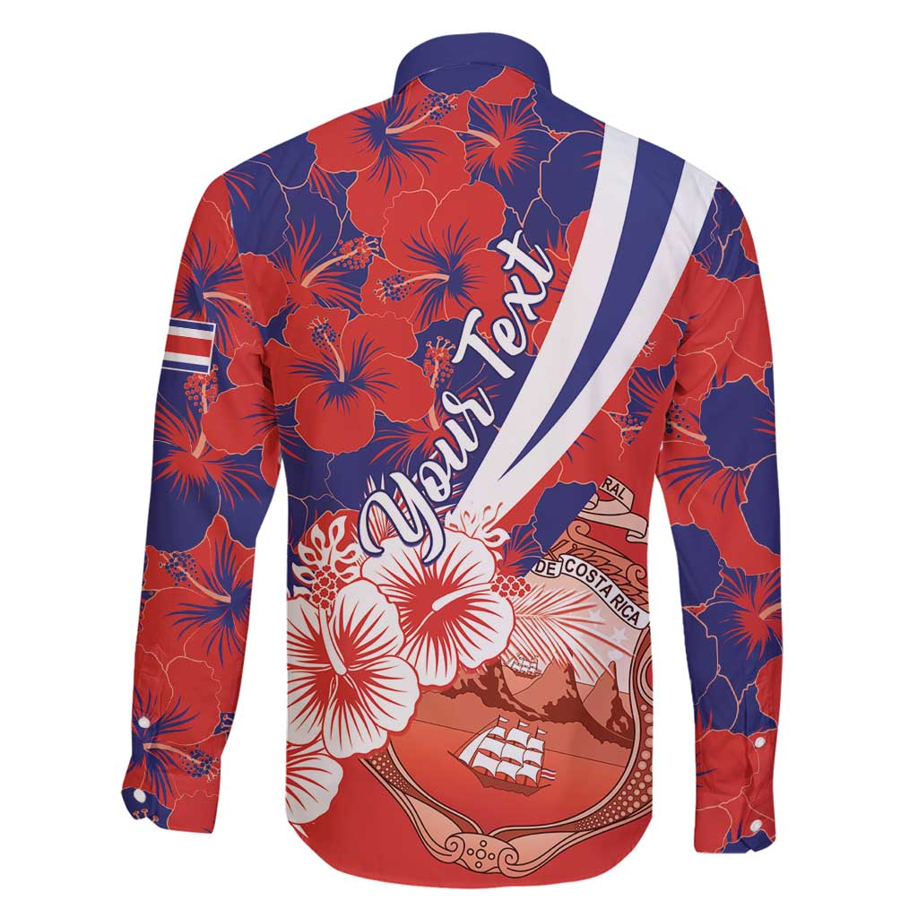 Costa Rica Family Matching Summer Maxi Dress and Hawaiian Shirt Coat of Arms Hibiscus Pattern - Wonder Print Shop