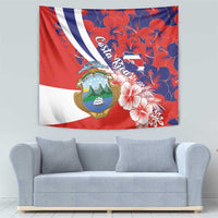 Costa Rica Tapestry Coat of Arms Hibiscus Pattern - Wonder Print Shop