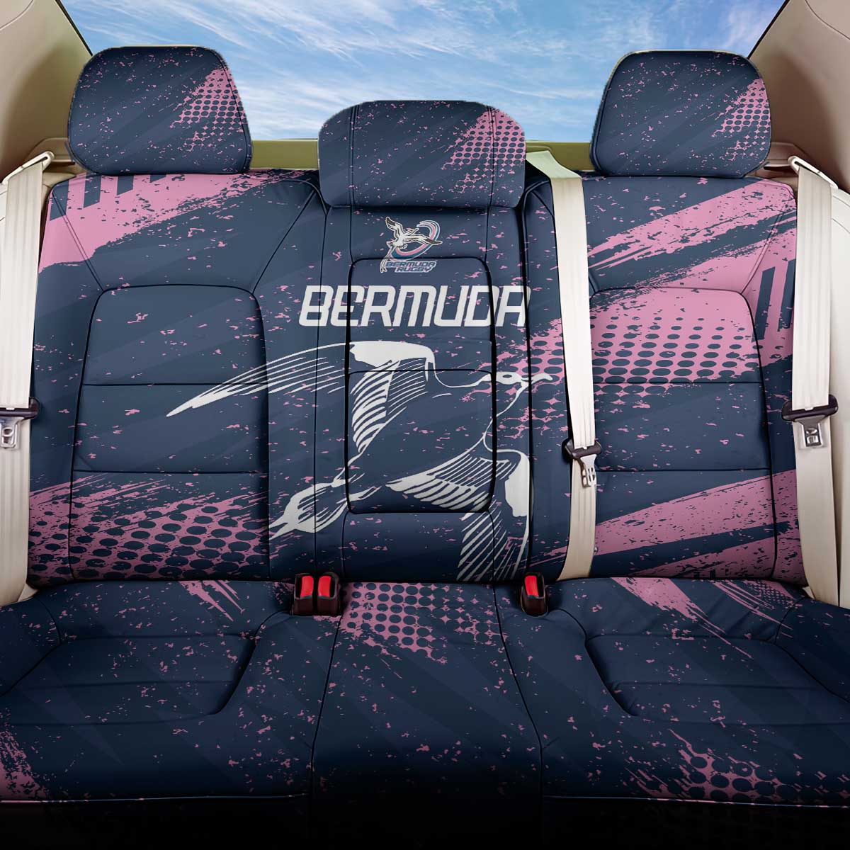 Rugby Bermuda Back Car Seat Cover Our Team Go Champions - Wonder Print Shop