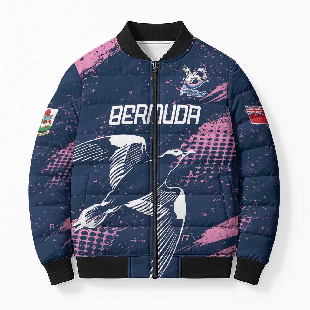 Custom Rugby Bermuda Bomber Puffer Jacket Our Team Go Champions - Wonder Print Shop