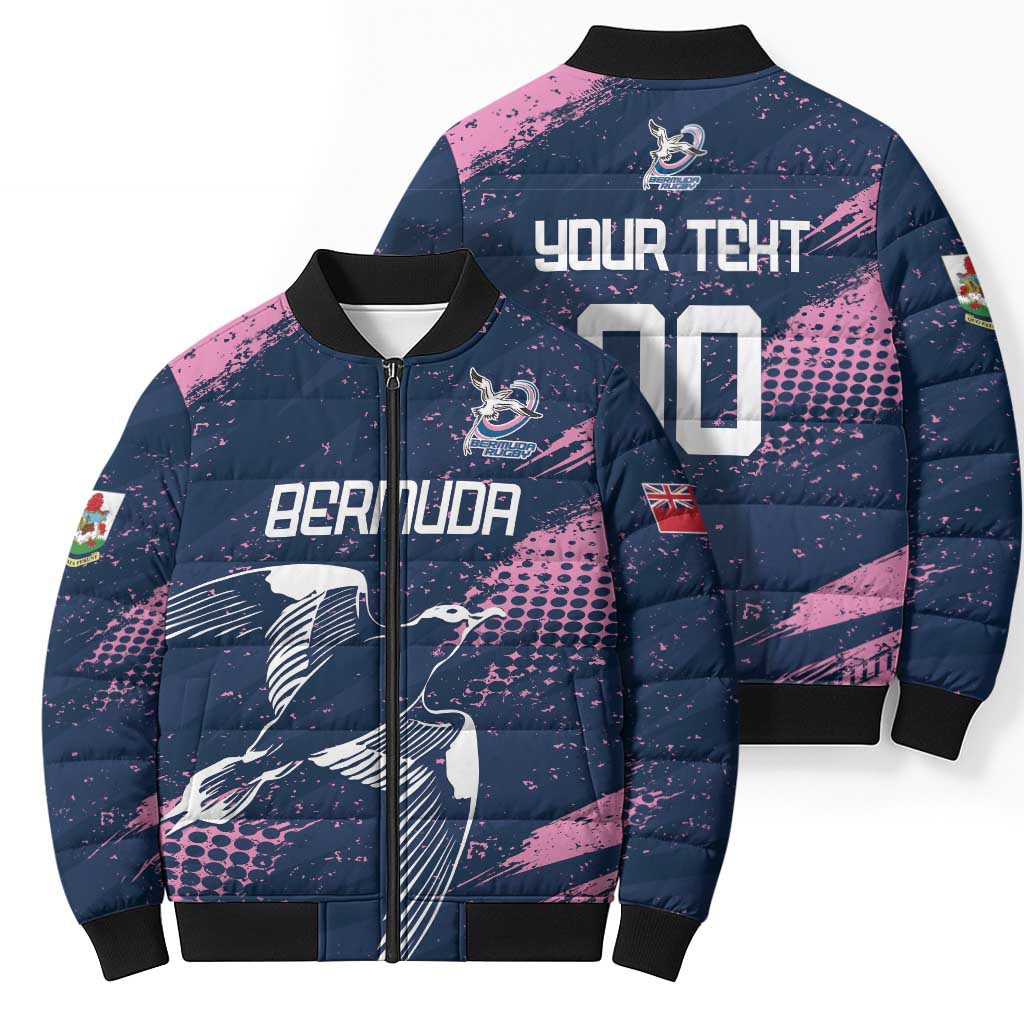 Custom Rugby Bermuda Bomber Puffer Jacket Our Team Go Champions - Wonder Print Shop