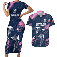 Custom Rugby Bermuda Couples Matching Short Sleeve Bodycon Dress and Hawaiian Shirt Our Team Go Champions - Wonder Print Shop