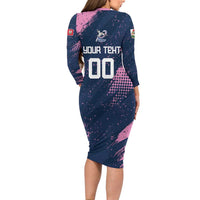 Custom Rugby Bermuda Family Matching Long Sleeve Bodycon Dress and Hawaiian Shirt Our Team Go Champions - Wonder Print Shop
