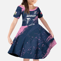 Custom Rugby Bermuda Family Matching Off The Shoulder Long Sleeve Dress and Hawaiian Shirt Our Team Go Champions - Wonder Print Shop