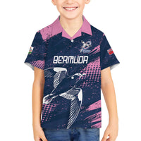 Custom Rugby Bermuda Family Matching Off The Shoulder Long Sleeve Dress and Hawaiian Shirt Our Team Go Champions - Wonder Print Shop