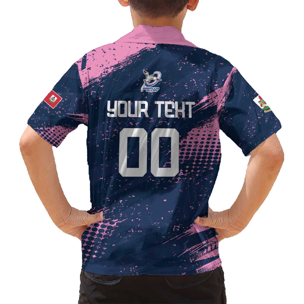 Custom Rugby Bermuda Family Matching Off Shoulder Short Dress and Hawaiian Shirt Our Team Go Champions - Wonder Print Shop