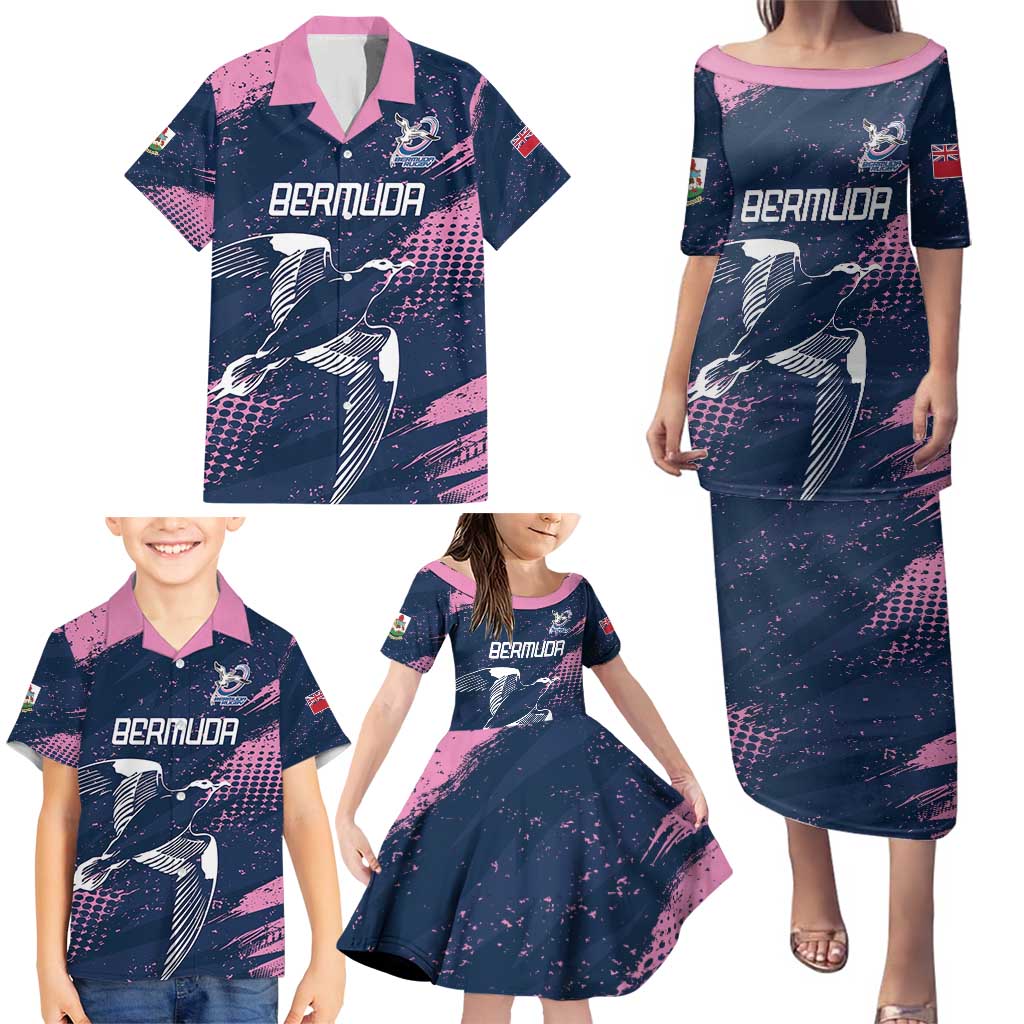 Custom Rugby Bermuda Family Matching Puletasi and Hawaiian Shirt Our Team Go Champions - Wonder Print Shop