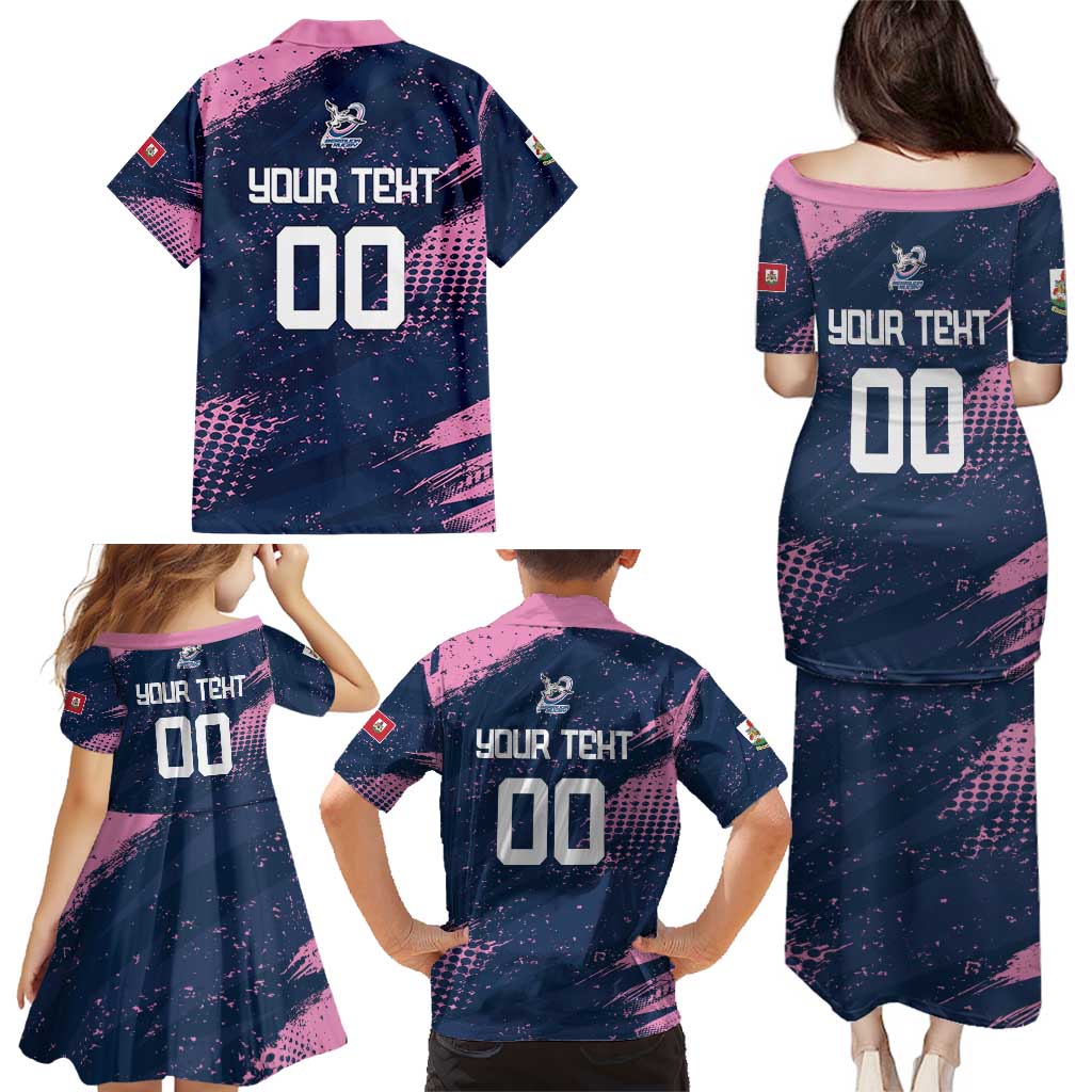 Custom Rugby Bermuda Family Matching Puletasi and Hawaiian Shirt Our Team Go Champions - Wonder Print Shop