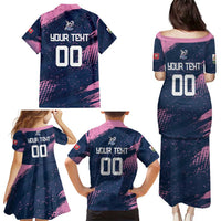 Custom Rugby Bermuda Family Matching Puletasi and Hawaiian Shirt Our Team Go Champions - Wonder Print Shop