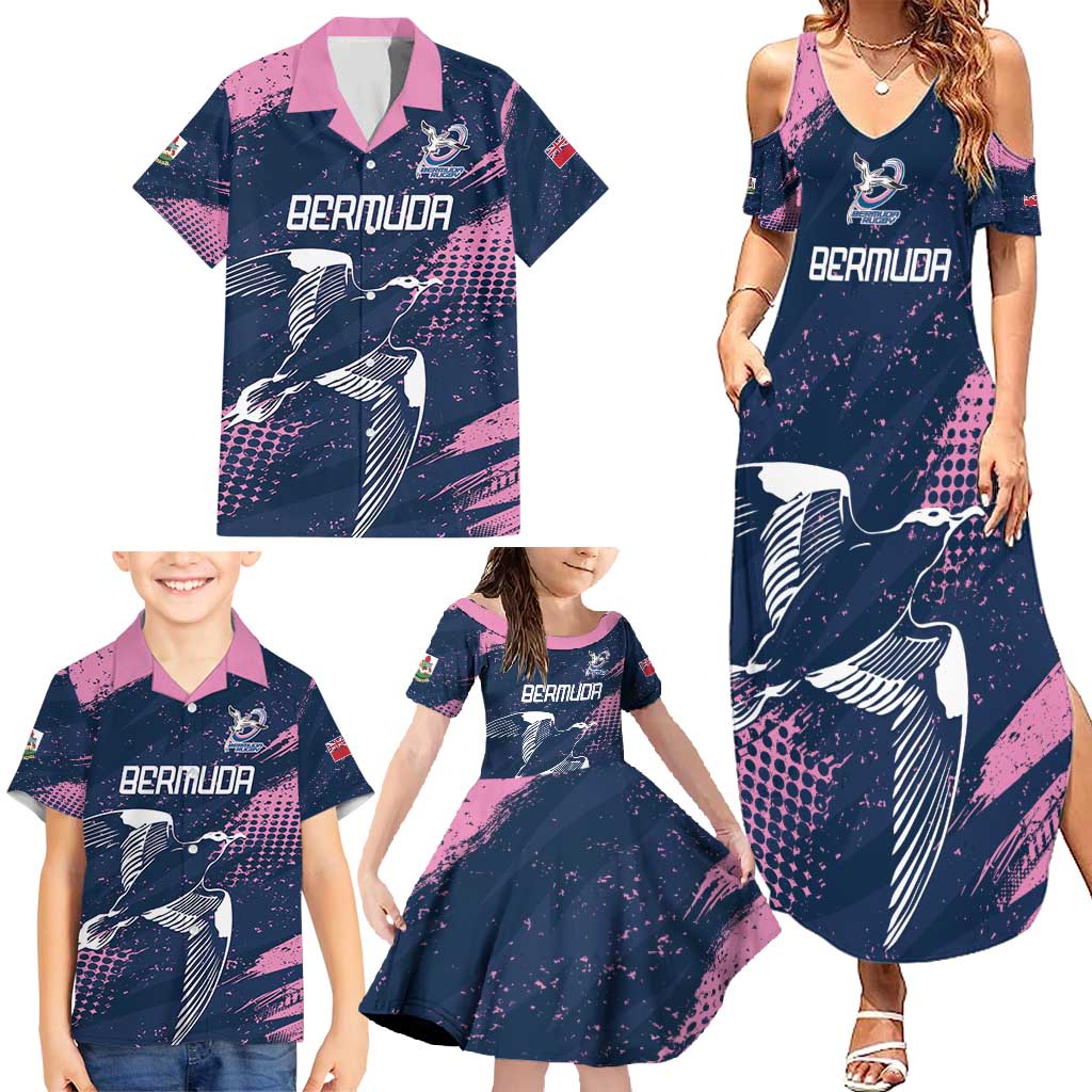 Custom Rugby Bermuda Family Matching Summer Maxi Dress and Hawaiian Shirt Our Team Go Champions - Wonder Print Shop