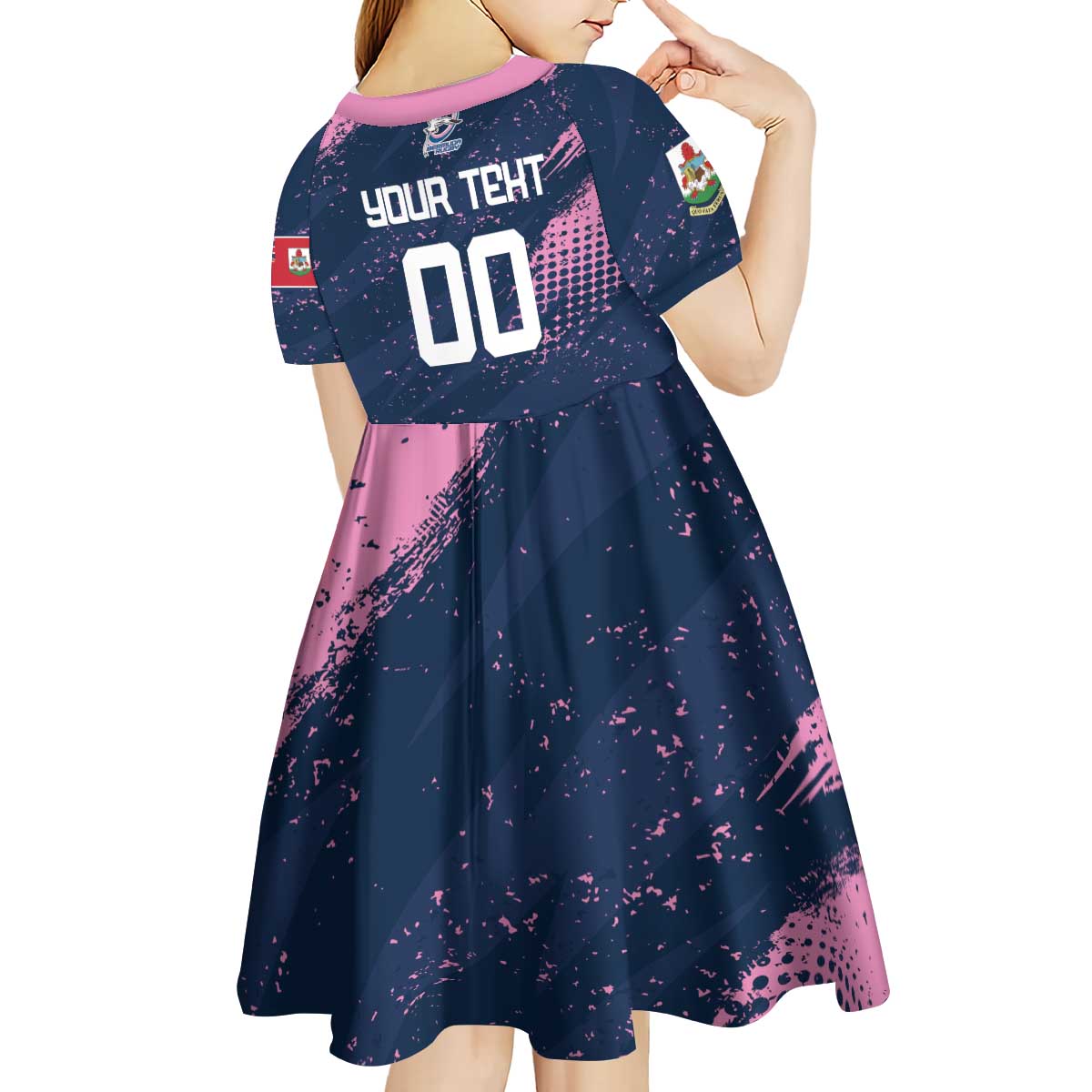 Custom Rugby Bermuda Kid Short Sleeve Dress Our Team Go Champions - Wonder Print Shop