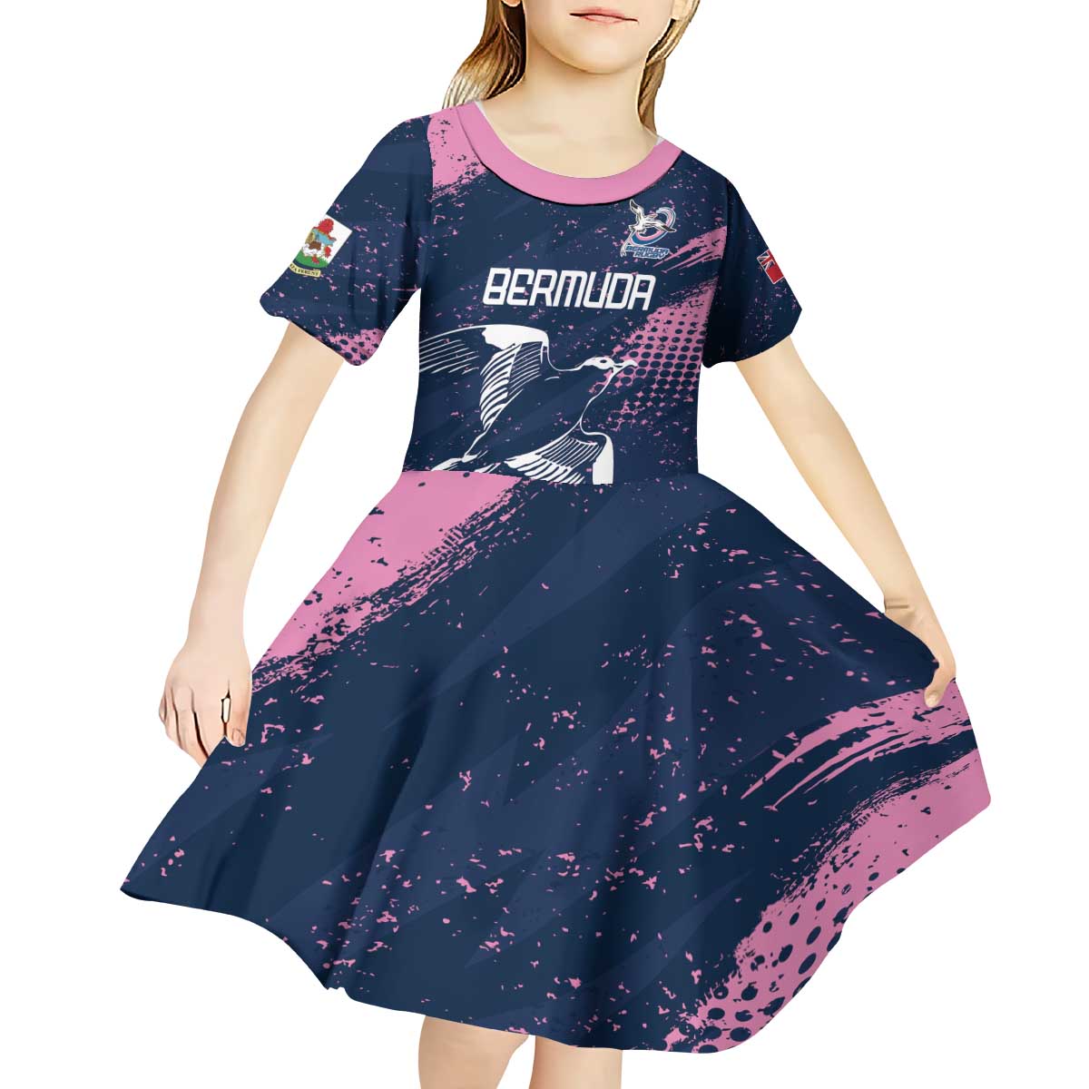 Custom Rugby Bermuda Kid Short Sleeve Dress Our Team Go Champions - Wonder Print Shop