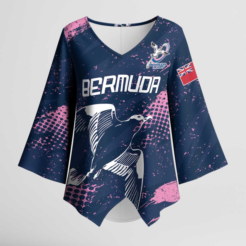 Custom Rugby Bermuda Kimono Sleeve Blouse Our Team Go Champions - Wonder Print Shop