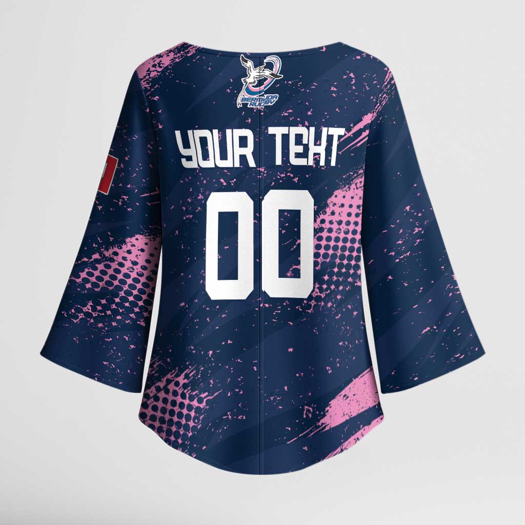 Custom Rugby Bermuda Kimono Sleeve Blouse Our Team Go Champions - Wonder Print Shop