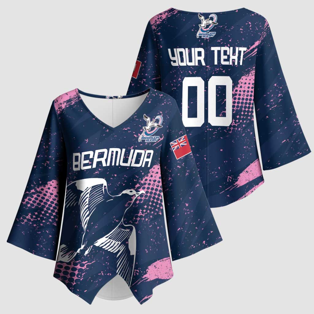 Custom Rugby Bermuda Kimono Sleeve Blouse Our Team Go Champions - Wonder Print Shop