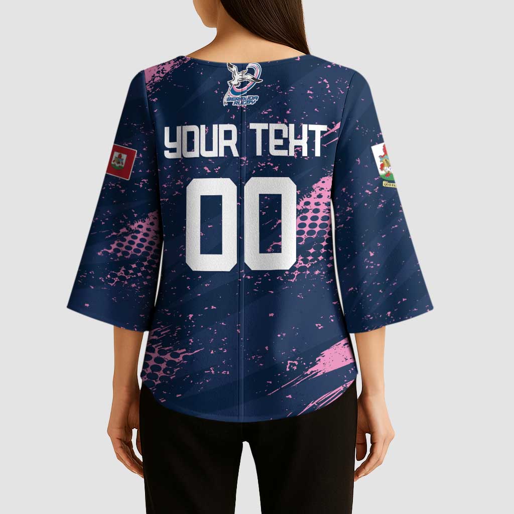 Custom Rugby Bermuda Kimono Sleeve Blouse Our Team Go Champions - Wonder Print Shop