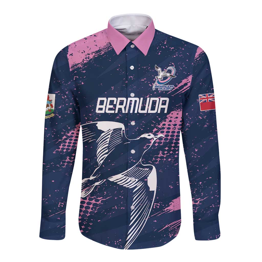 Custom Rugby Bermuda Long Sleeve Button Shirt Our Team Go Champions - Wonder Print Shop