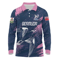 Custom Rugby Bermuda Long Sleeve Polo Shirt Our Team Go Champions - Wonder Print Shop