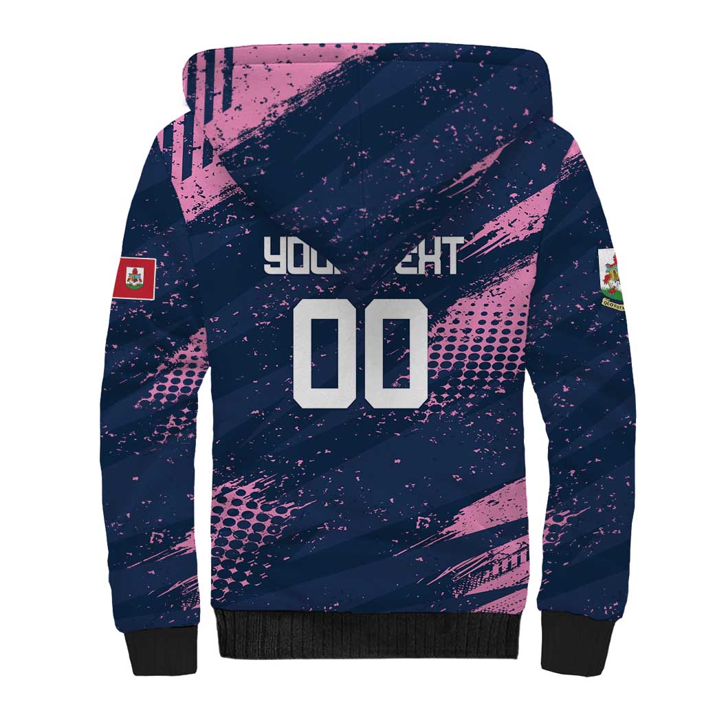 Custom Rugby Bermuda Sherpa Hoodie Our Team Go Champions - Wonder Print Shop