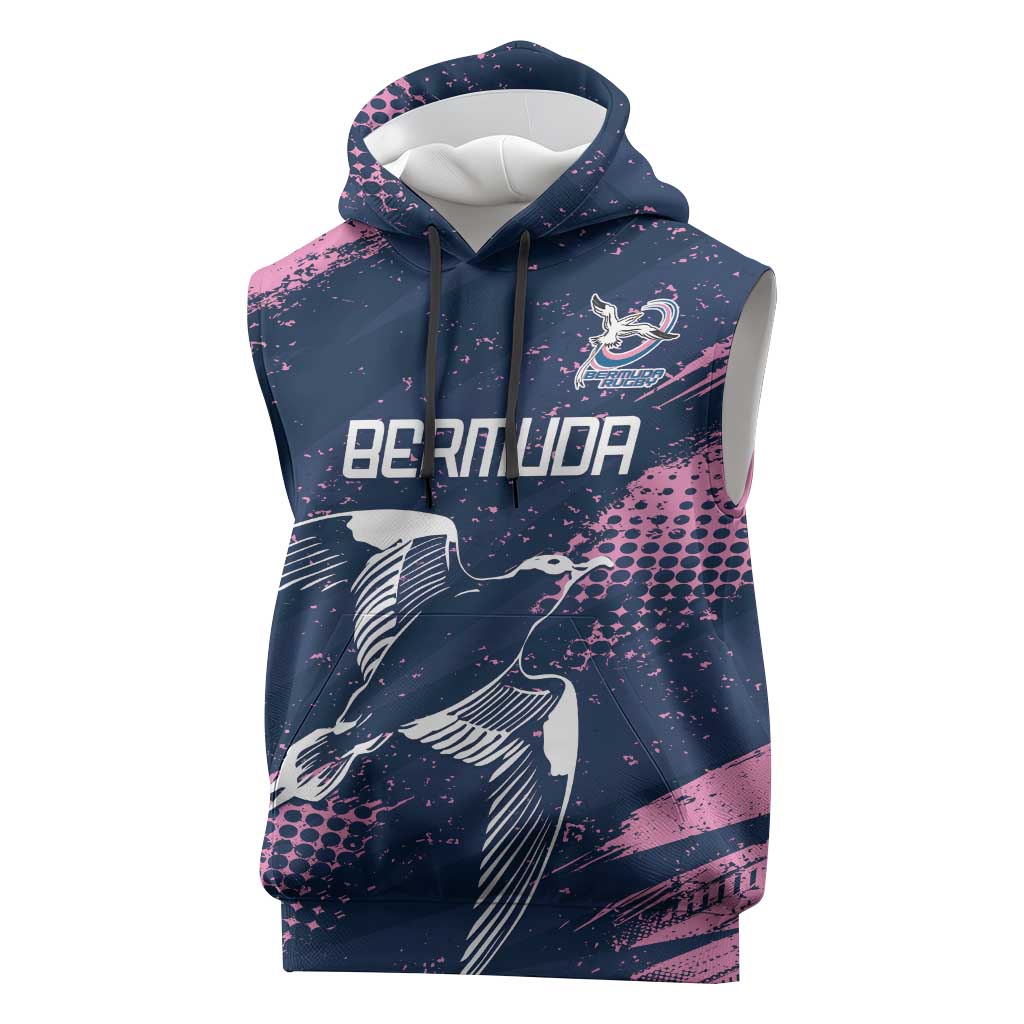 Custom Rugby Bermuda Sleeveless Hoodie Our Team Go Champions - Wonder Print Shop