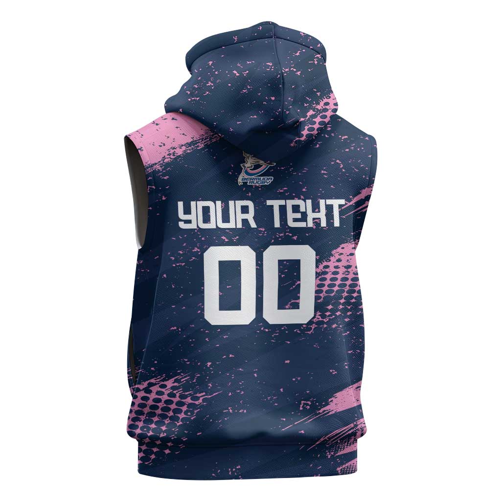 Custom Rugby Bermuda Sleeveless Hoodie Our Team Go Champions - Wonder Print Shop
