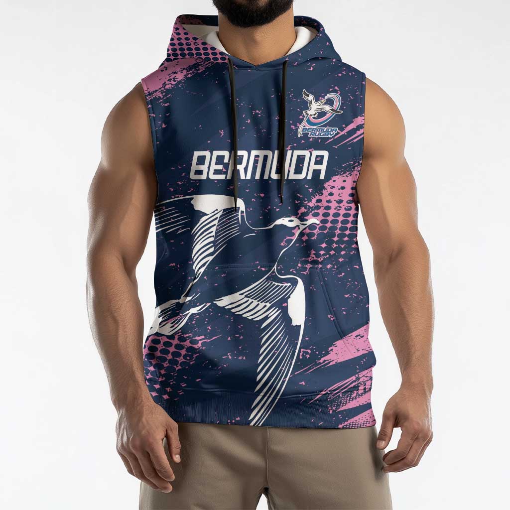 Custom Rugby Bermuda Sleeveless Hoodie Our Team Go Champions - Wonder Print Shop
