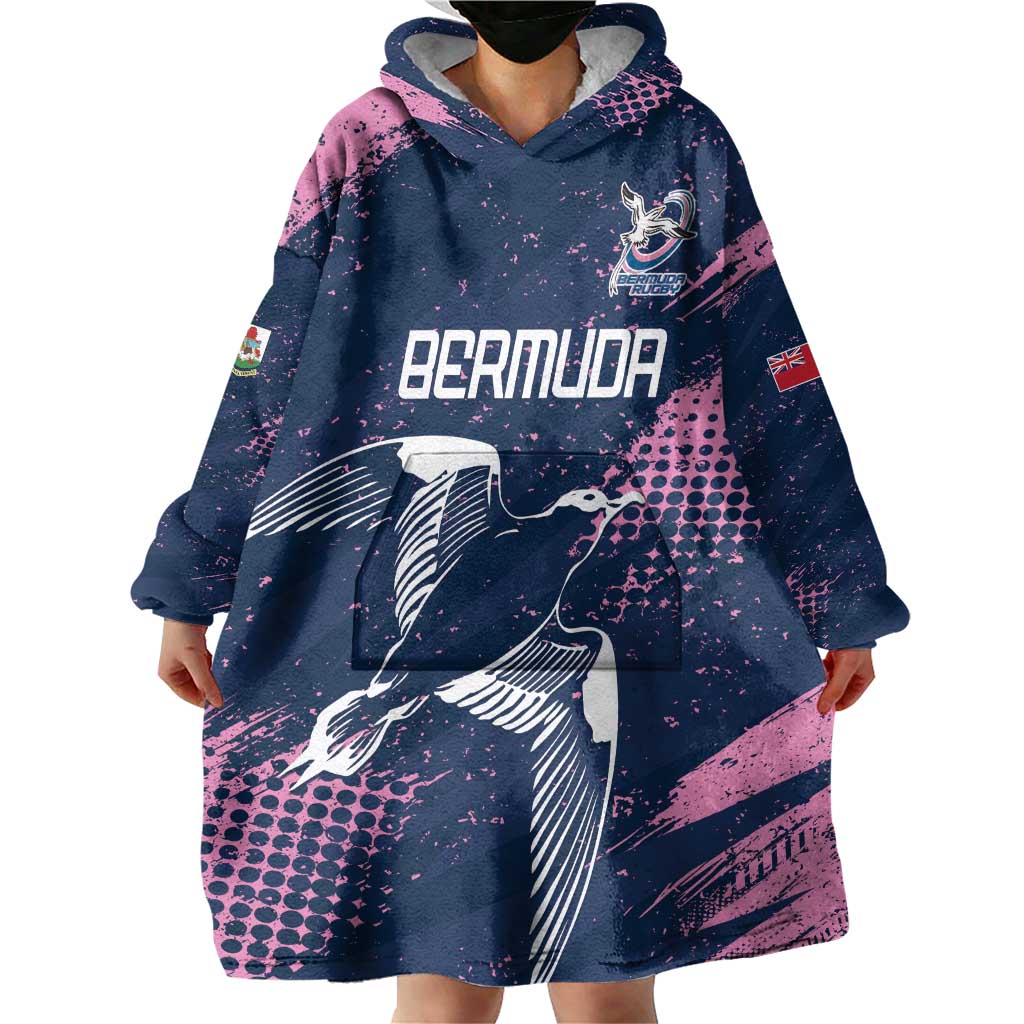 Custom Rugby Bermuda Wearable Blanket Hoodie Our Team Go Champions - Wonder Print Shop