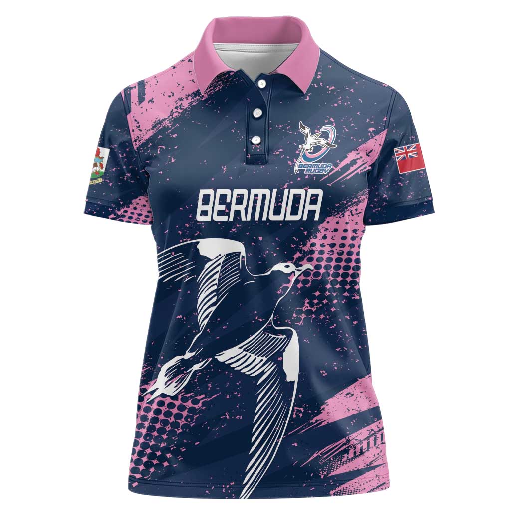 Custom Rugby Bermuda Women Polo Shirt Our Team Go Champions - Wonder Print Shop