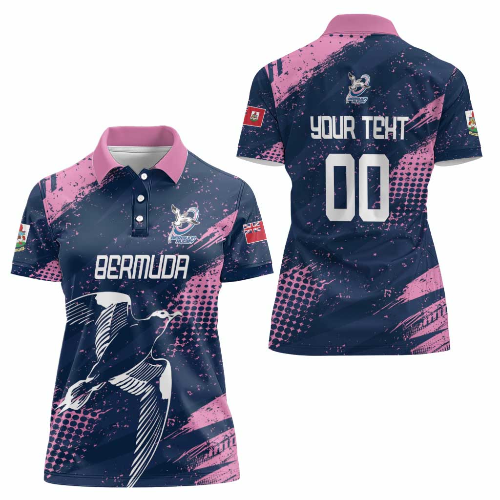 Custom Rugby Bermuda Women Polo Shirt Our Team Go Champions - Wonder Print Shop