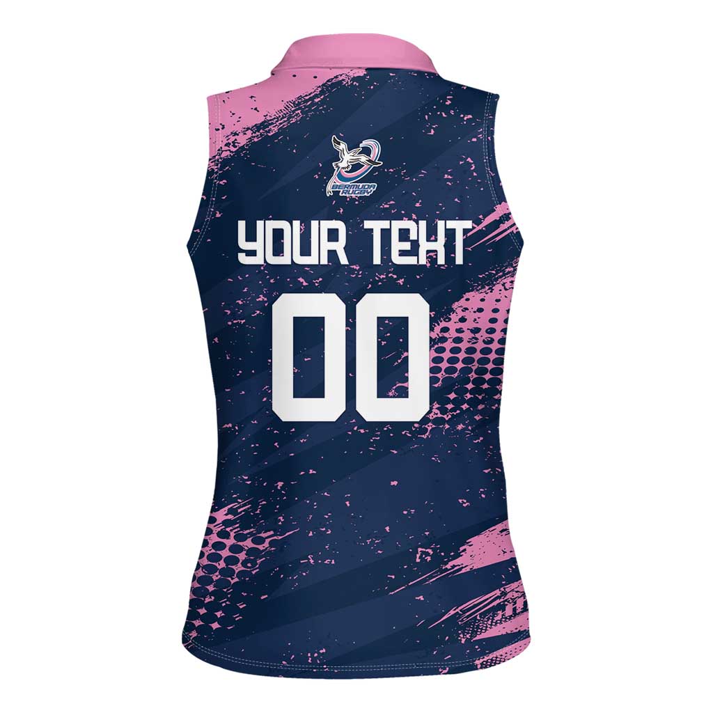 Custom Rugby Bermuda Women Sleeveless Polo Shirt Our Team Go Champions - Wonder Print Shop