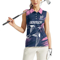 Custom Rugby Bermuda Women Sleeveless Polo Shirt Our Team Go Champions - Wonder Print Shop