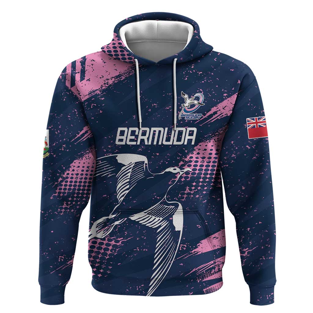 Custom Rugby Bermuda Zip Hoodie Our Team Go Champions - Wonder Print Shop