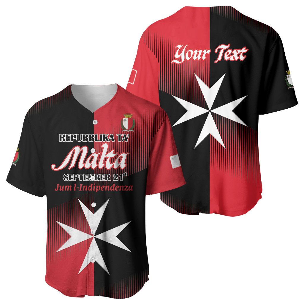 Personalised Malta Jum l-Indipendenza Baseball Jersey September 21st