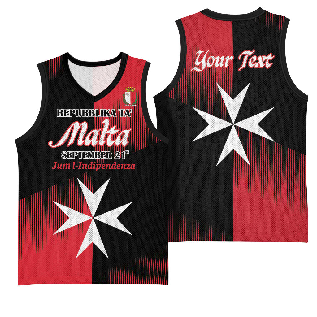 Personalised Malta Jum l-Indipendenza Basketball Jersey September 21st