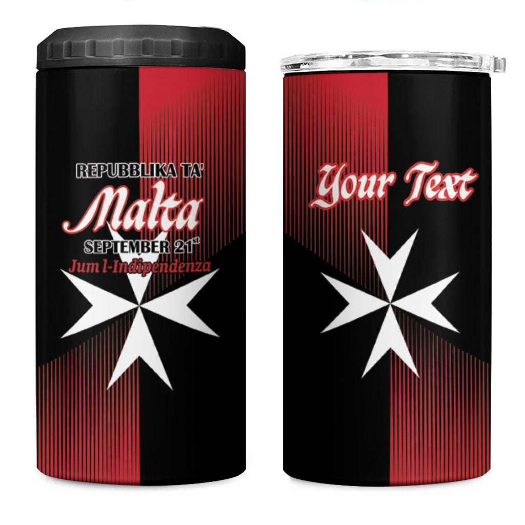 Personalised Malta Jum l-Indipendenza 4 in 1 Can Cooler Tumbler September 21st