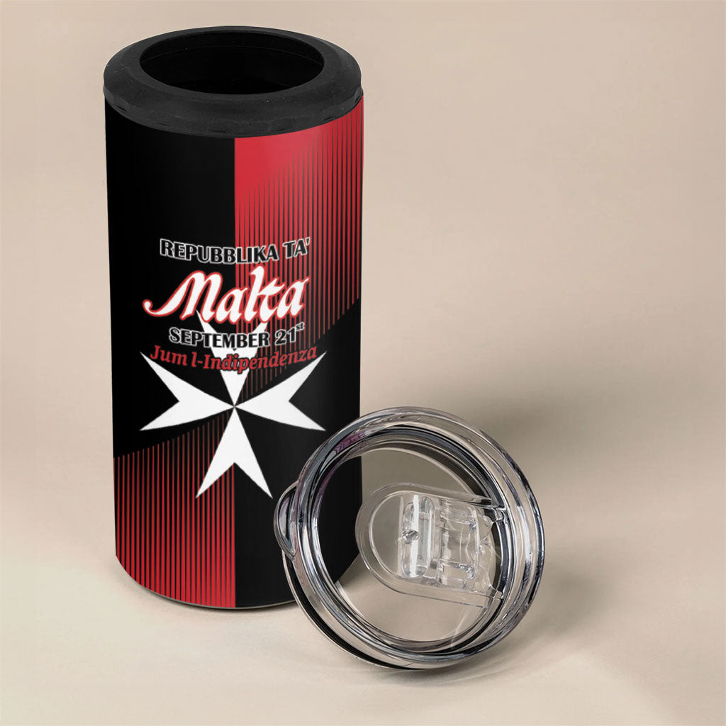 Personalised Malta Jum l-Indipendenza 4 in 1 Can Cooler Tumbler September 21st