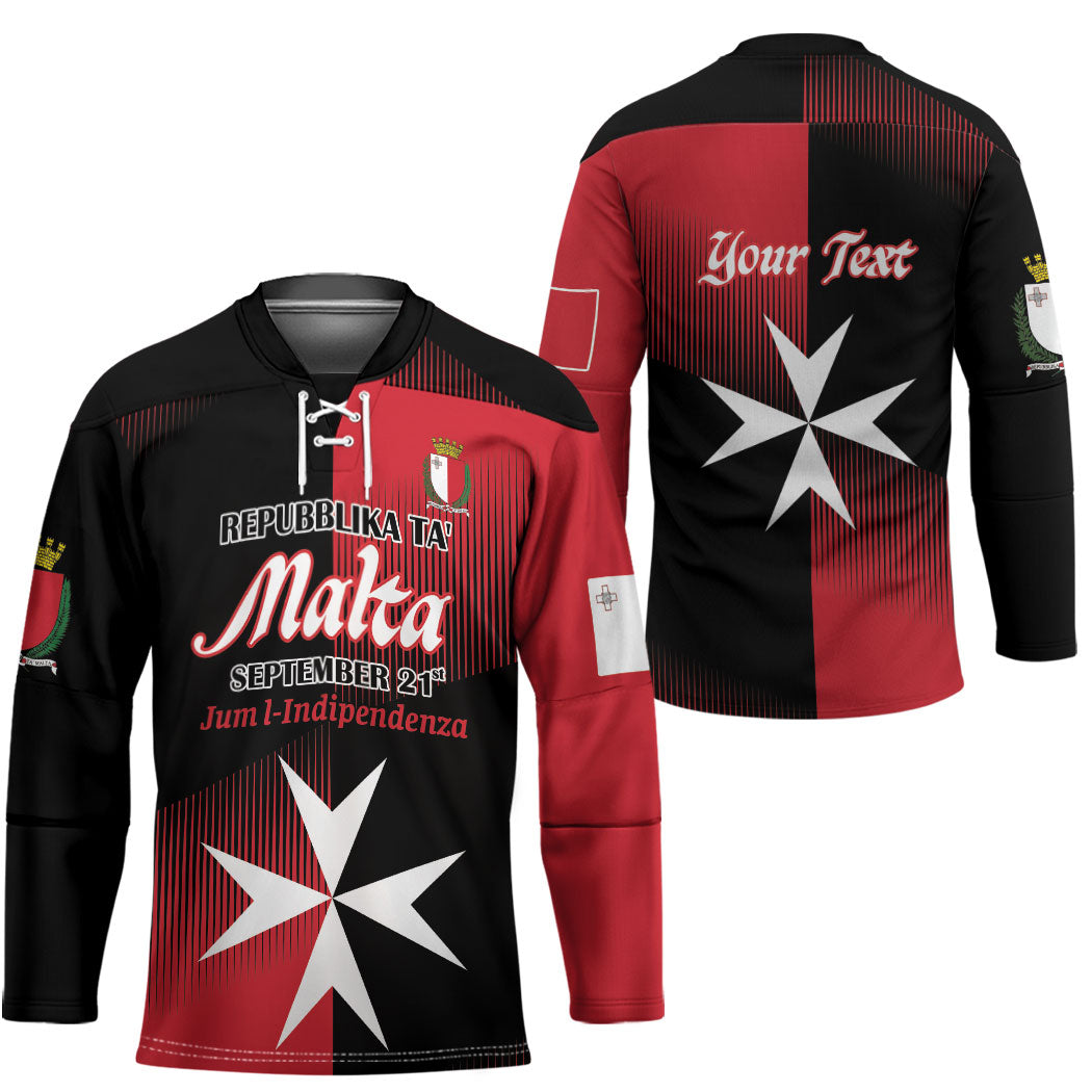 Personalised Malta Jum l-Indipendenza Hockey Jersey September 21st